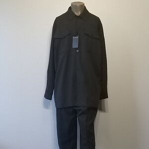 Sleek & Stylish 2pc Black w/Gray Pinstripe Suit set by Syllables